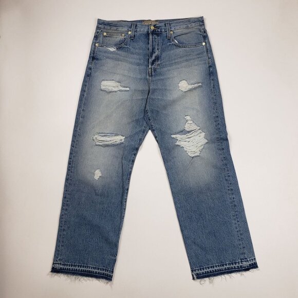 J. Crew Point Sur Denim Distressed Loose Straight Jean Size 29 Vintage Vibes NWT - Picture 14 of 16